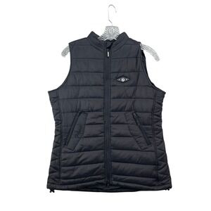 WASOTO Heated Puffer Vest Womens Medium Black Winter Quilted Full Zip Sleeveless
